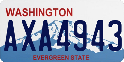 WA license plate AXA4943