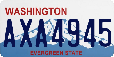 WA license plate AXA4945