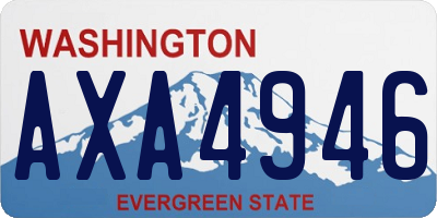 WA license plate AXA4946