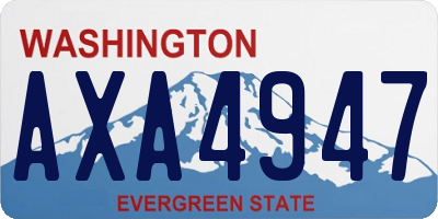 WA license plate AXA4947
