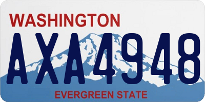 WA license plate AXA4948