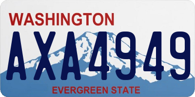 WA license plate AXA4949