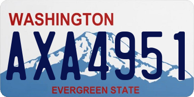 WA license plate AXA4951