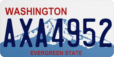 WA license plate AXA4952