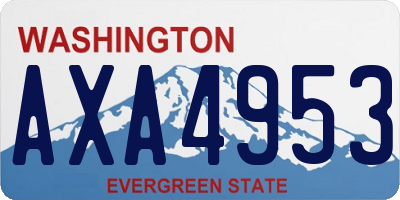 WA license plate AXA4953