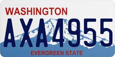 WA license plate AXA4955