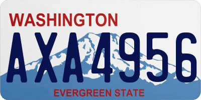 WA license plate AXA4956