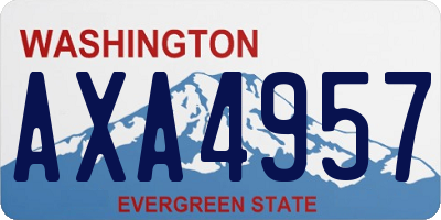 WA license plate AXA4957