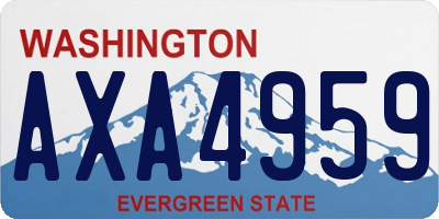 WA license plate AXA4959