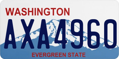 WA license plate AXA4960