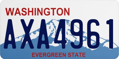 WA license plate AXA4961