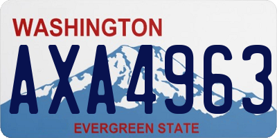 WA license plate AXA4963