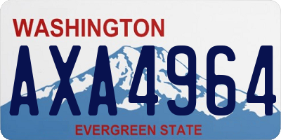 WA license plate AXA4964