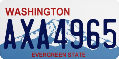WA license plate AXA4965