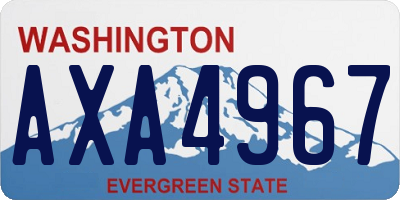 WA license plate AXA4967