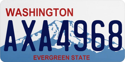 WA license plate AXA4968