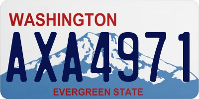 WA license plate AXA4971