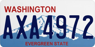 WA license plate AXA4972