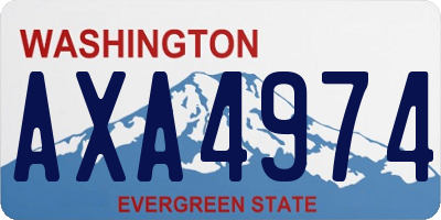WA license plate AXA4974