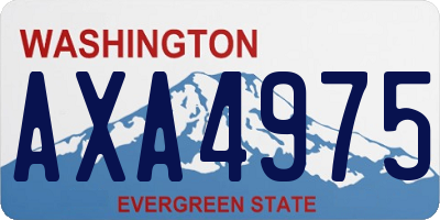 WA license plate AXA4975