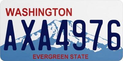 WA license plate AXA4976