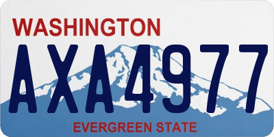 WA license plate AXA4977
