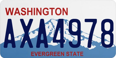 WA license plate AXA4978