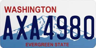WA license plate AXA4980
