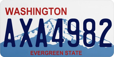 WA license plate AXA4982