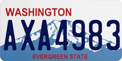 WA license plate AXA4983