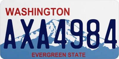 WA license plate AXA4984