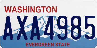 WA license plate AXA4985