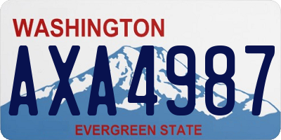 WA license plate AXA4987
