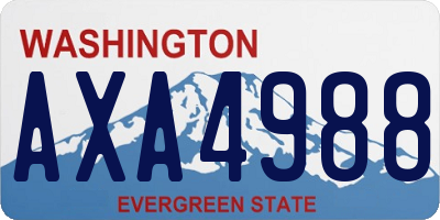 WA license plate AXA4988