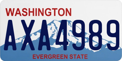 WA license plate AXA4989