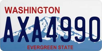 WA license plate AXA4990