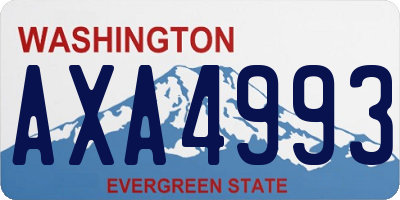 WA license plate AXA4993