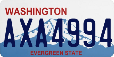 WA license plate AXA4994