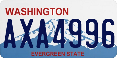 WA license plate AXA4996