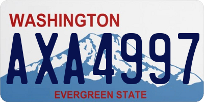 WA license plate AXA4997