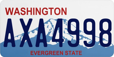WA license plate AXA4998