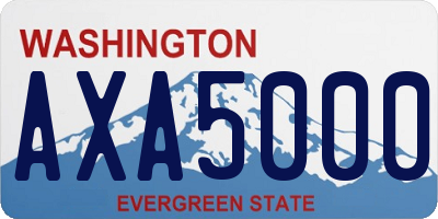 WA license plate AXA5000