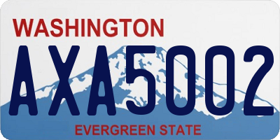 WA license plate AXA5002