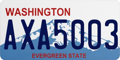 WA license plate AXA5003