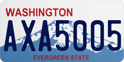 WA license plate AXA5005