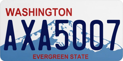 WA license plate AXA5007