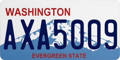 WA license plate AXA5009