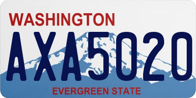 WA license plate AXA5020