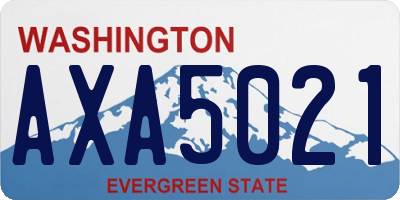WA license plate AXA5021
