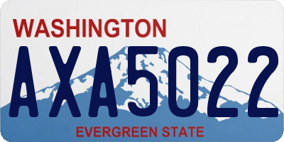 WA license plate AXA5022